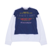 The Museum Visitor Lettering T-Shirts Printed Sweatshirts White