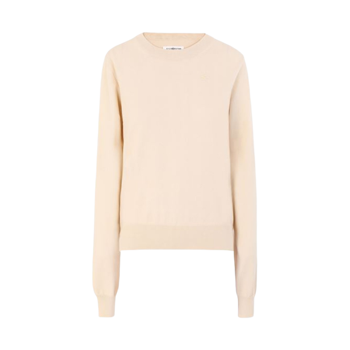 (W) 메종 마르지엘라 M 로고 자수 스웨터 베이지((W) Maison Margiela M Logo Embroidered Sweater Beige) - 1