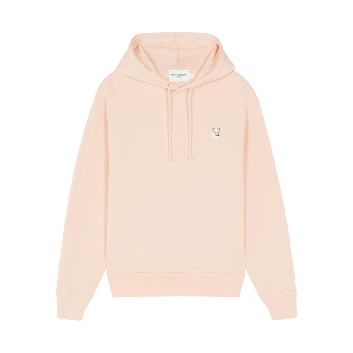 KW00324KM0027-P612 Maison Kitsune Tonal Fox Head Patch Comfort Hoodie Peach