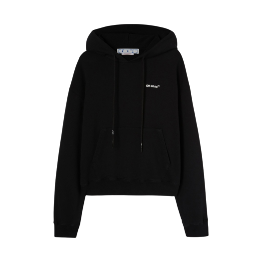 OMBB037C99FLE0031001 Off-White Caravaggio Arrow Over Hoodie Black