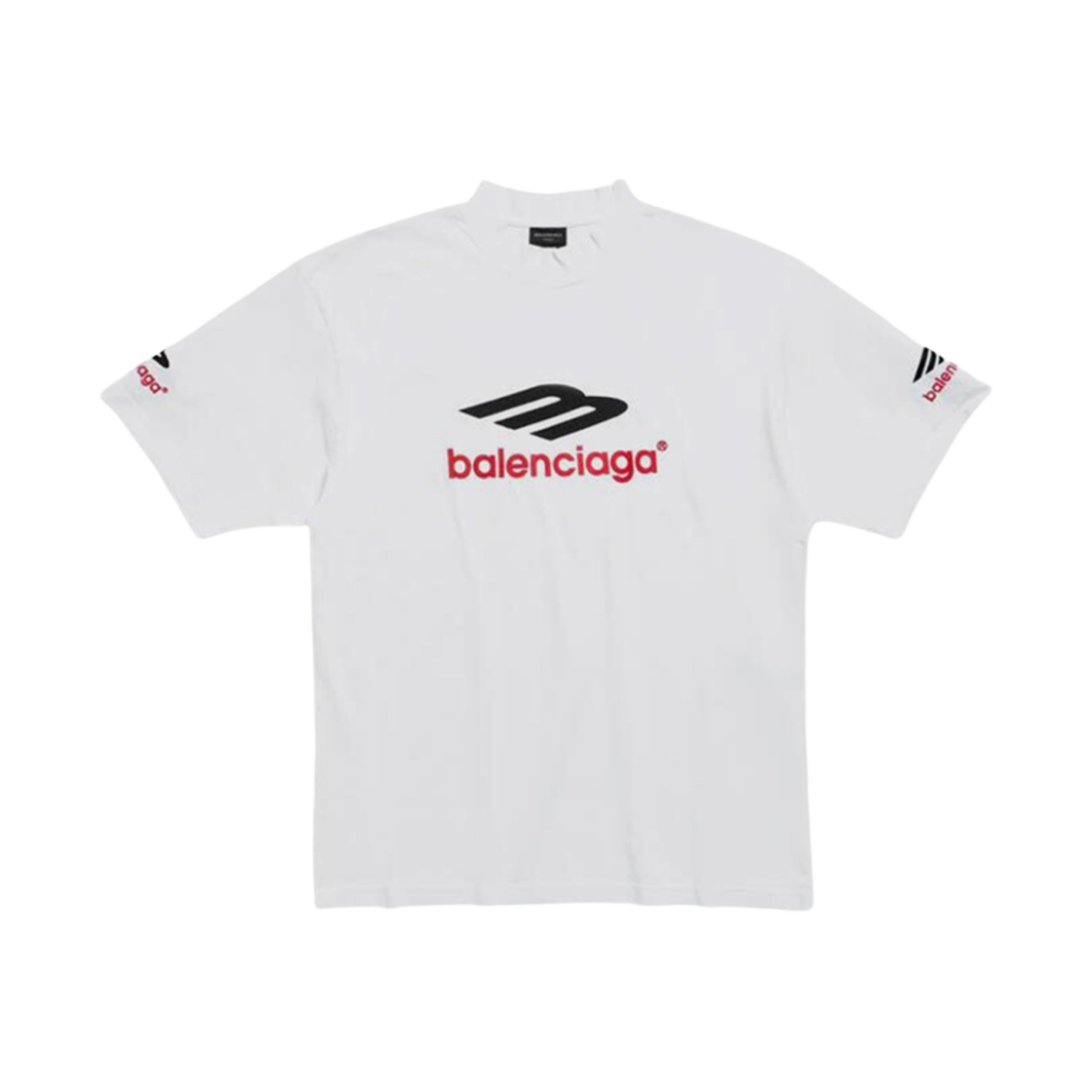 발렌시아가 3B 스포츠 아이콘 티셔츠 미디움 핏 화이트 블랙(Balenciaga 3B Sports Icon T-Shirt Medium Fit White Black) - 1