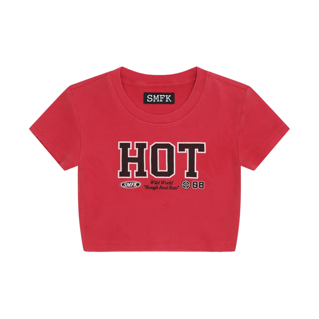 (W) 에스엠에프케이 컴퍼스 댄싱 레드 숏 티셔츠 레드((W) SMFK Compass Dancing Red Short T-Shirt Red)