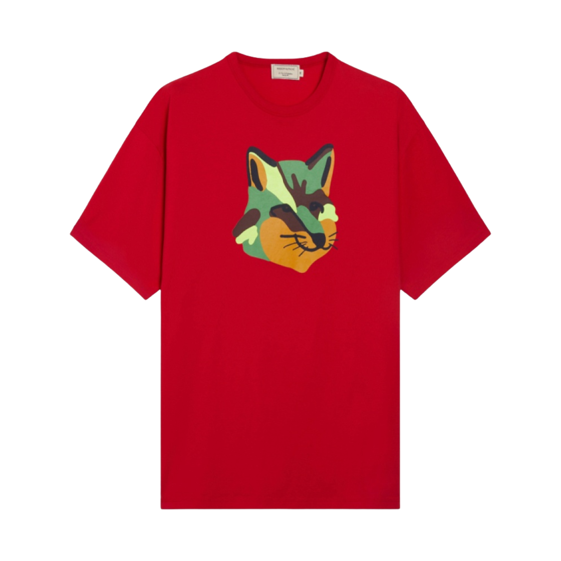 메종 키츠네 네온 폭스 프린트 티셔츠 레드(Maison Kitsune Neon Fox Print T-Shirt Red) - 1