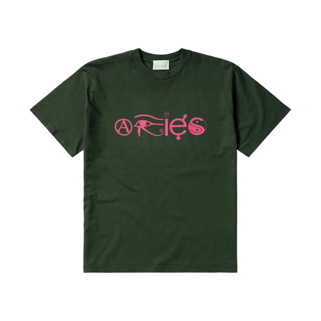 에리즈 얼라이즈 코엑시스트 SS 티 포레스트 그린 - 24FW(Aries Coexist SS Tee Forest Green - 24FW)