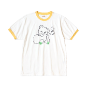 Kapital 20 Tenjiku Ringer T-Shirt Little Bear & Harmony Pt Yellow