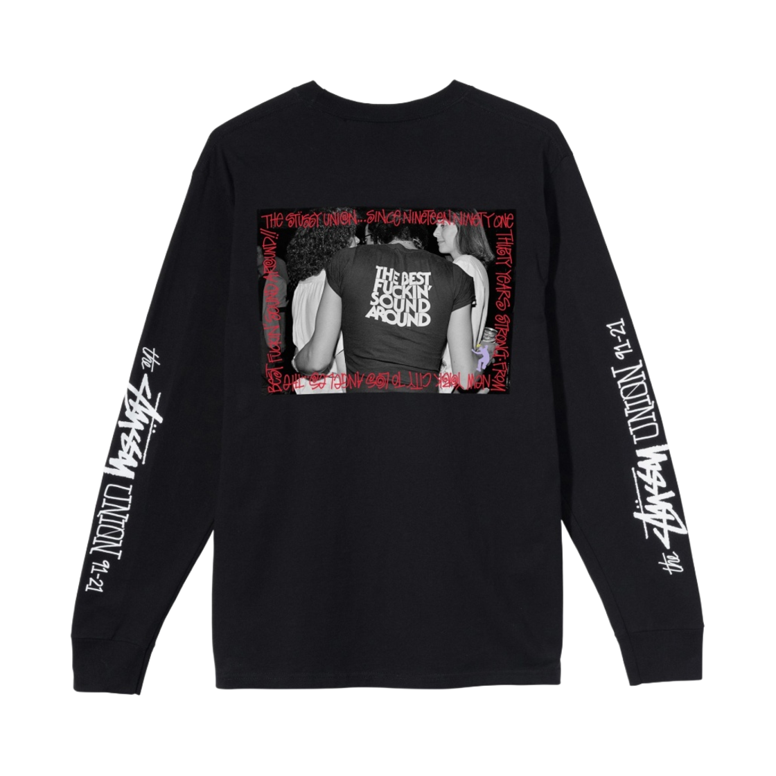 3993695 Stussy x Union Best Fuckin' Sound LS T-Shirt Black - 대표 이미지 #1