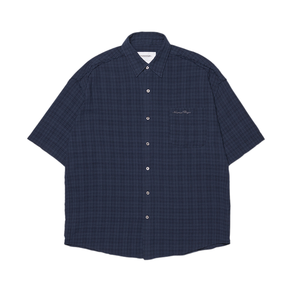 노매뉴얼 로우 엣지 H.S 셔츠 다크 네이비