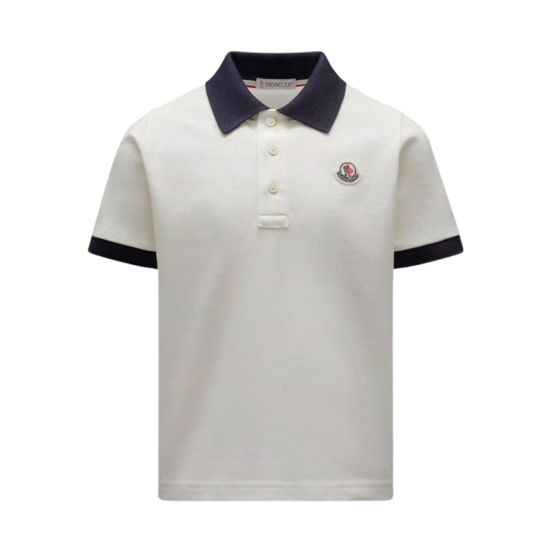 I1-954-8A00008-8496W-034 (Kids) Moncler Logo Polo T-Shirt Snow White - 23SS