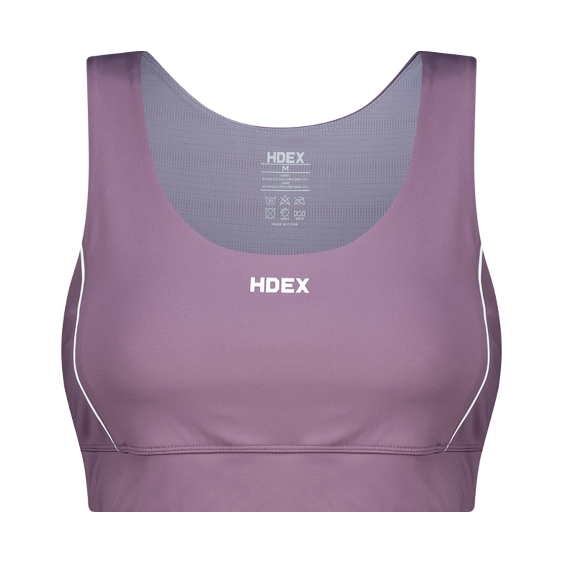 H252WSCBT050PL HDEX Womens Support Piping Bra Top Plum