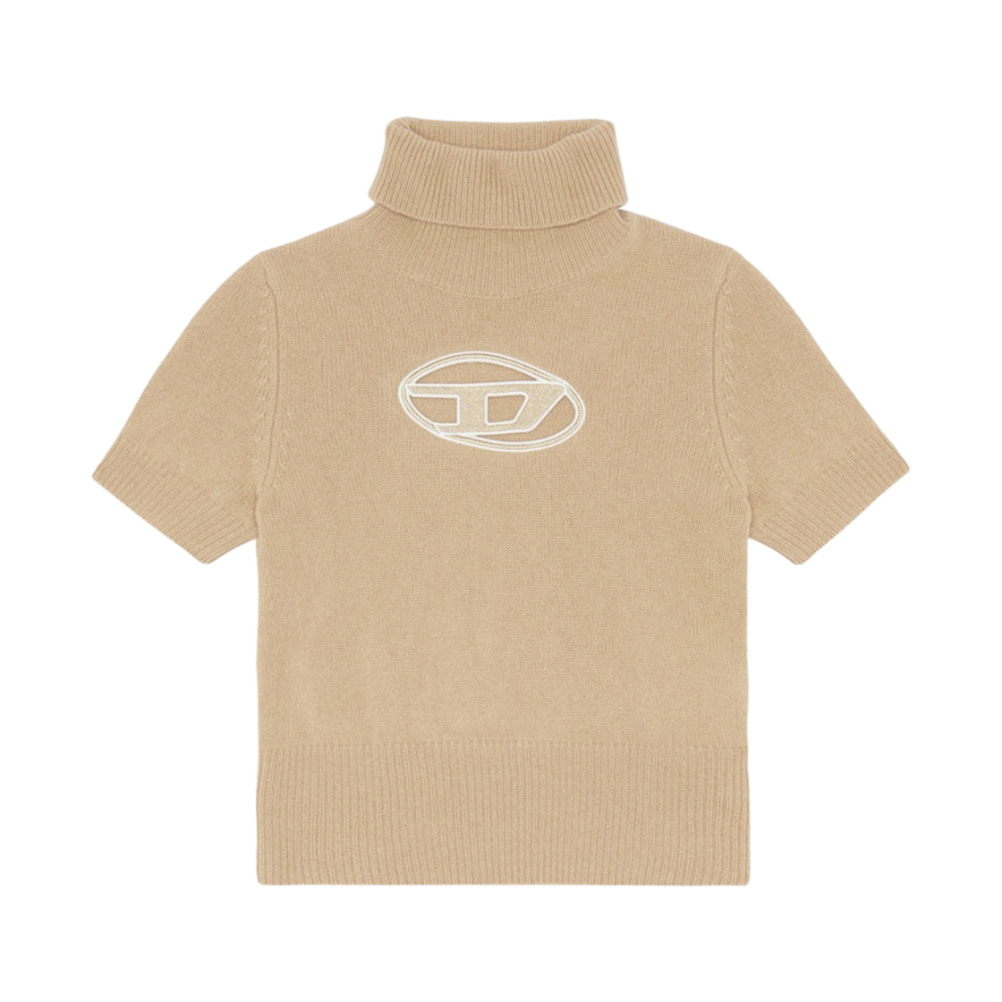 (W) 디젤 M-아가렛 점퍼 컷아웃 로고 숏슬리브 베이지