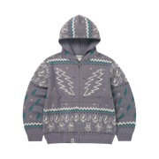 Thisisneverthat x Grateful Dead Iconography Knit Zip Hoodie Lavender