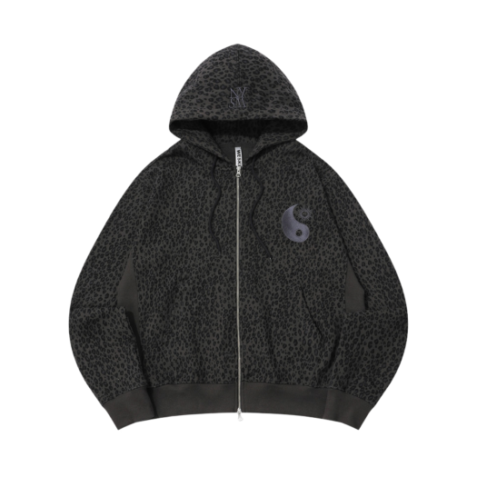 24fw-06 CH Wesken Leopard Yinyang Embroidery Hoodie Zip Up Charcoal