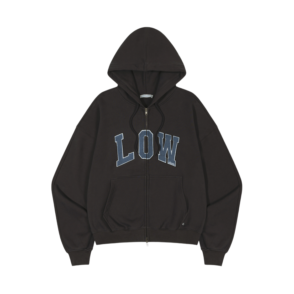 (W) 로우클래식 로우 소프트 스웨트 집업 후디 차콜((W) Low Classic Low Soft Sweat Zip-Up Hoodie Charcoal)