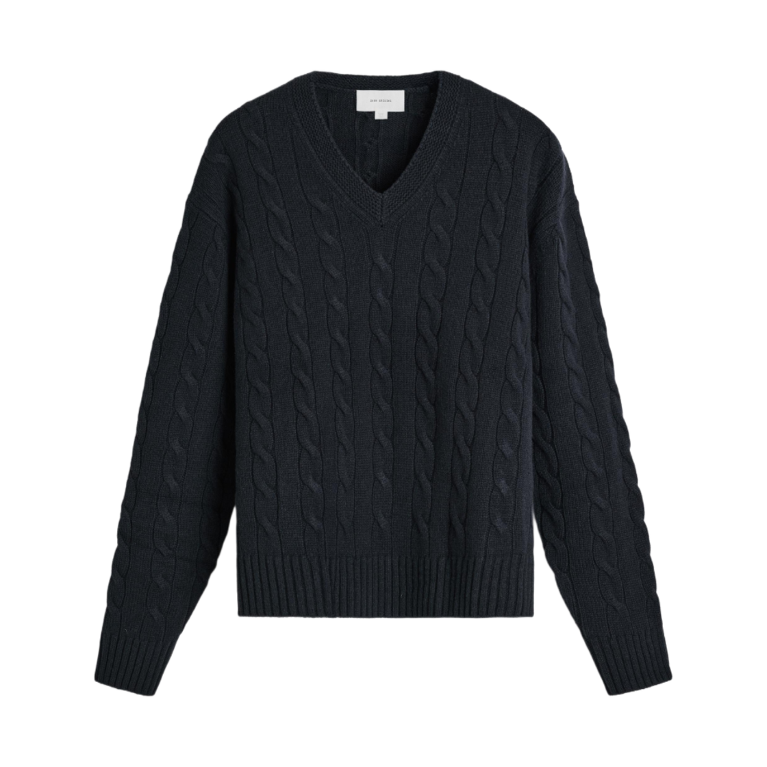 자라 울 케이블 니트 스웨터 다크 네이비(Zara Wool Cable Knit Sweater Dark Navy) - 1