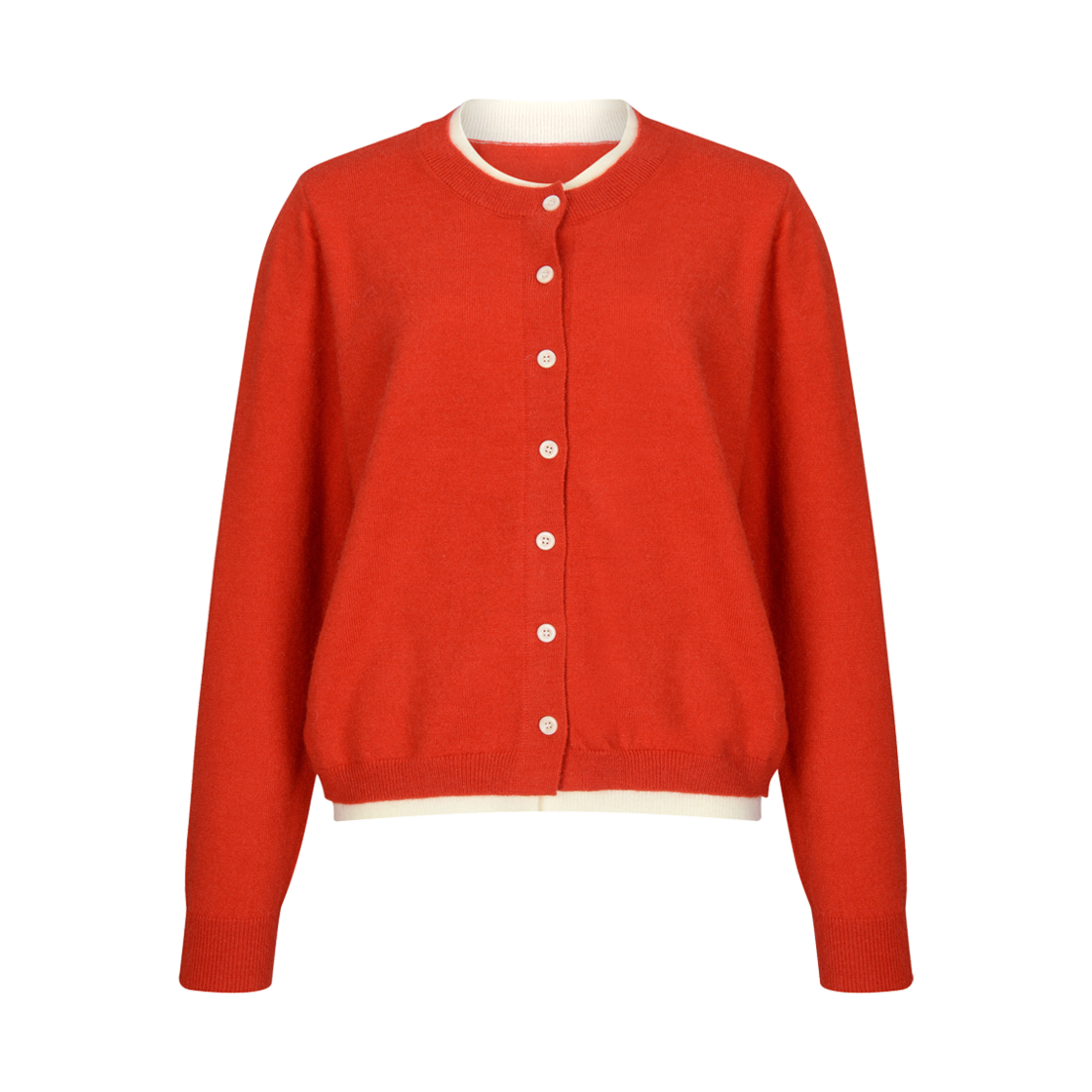 lr24fw24 Leterie Lr Basic Layered Cardigan Red