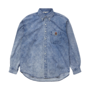 Heritage Floss Stone Washed Denim Shirt Stone Indigo