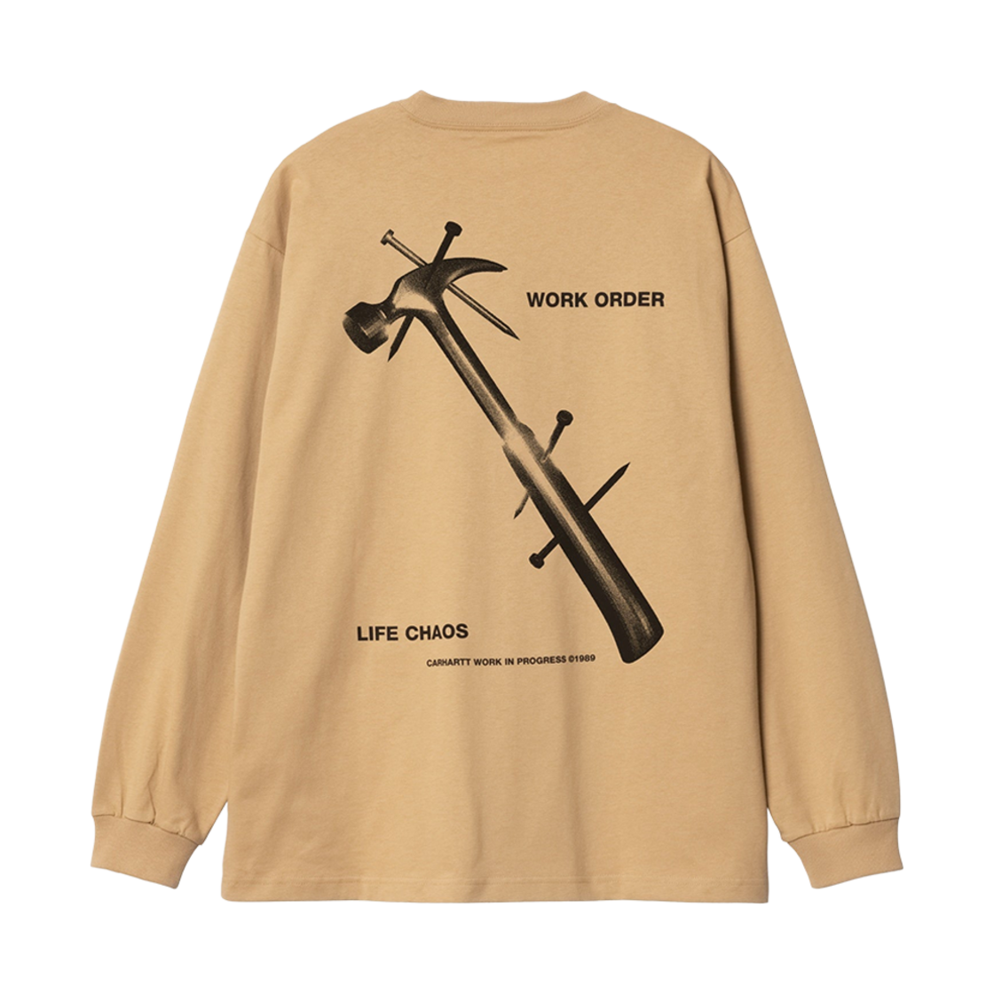 칼하트 WIP 리버스 해머 롱슬리브 티셔츠 더스티 해밀턴 브라운(Carhartt WIP Reverse Hammer Long Sleeve T-Shirt Dusty Hamilton Brown) - 1