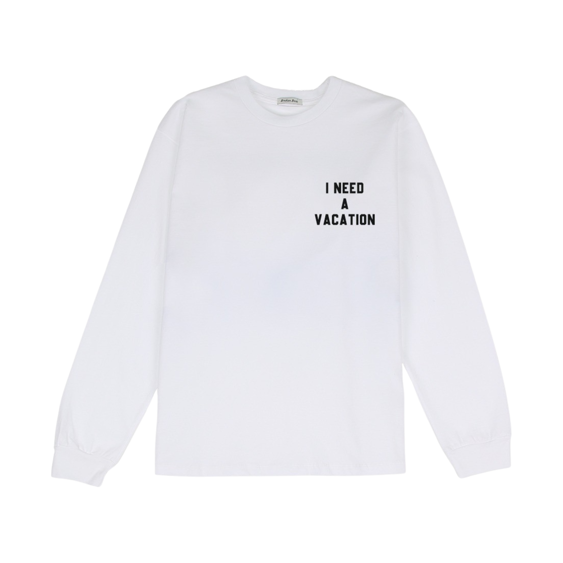 브로큰비트 아이니드 베케이션 긴팔티셔츠 화이트(Broken Beat I Need A Vacation Long Sleeve White)
