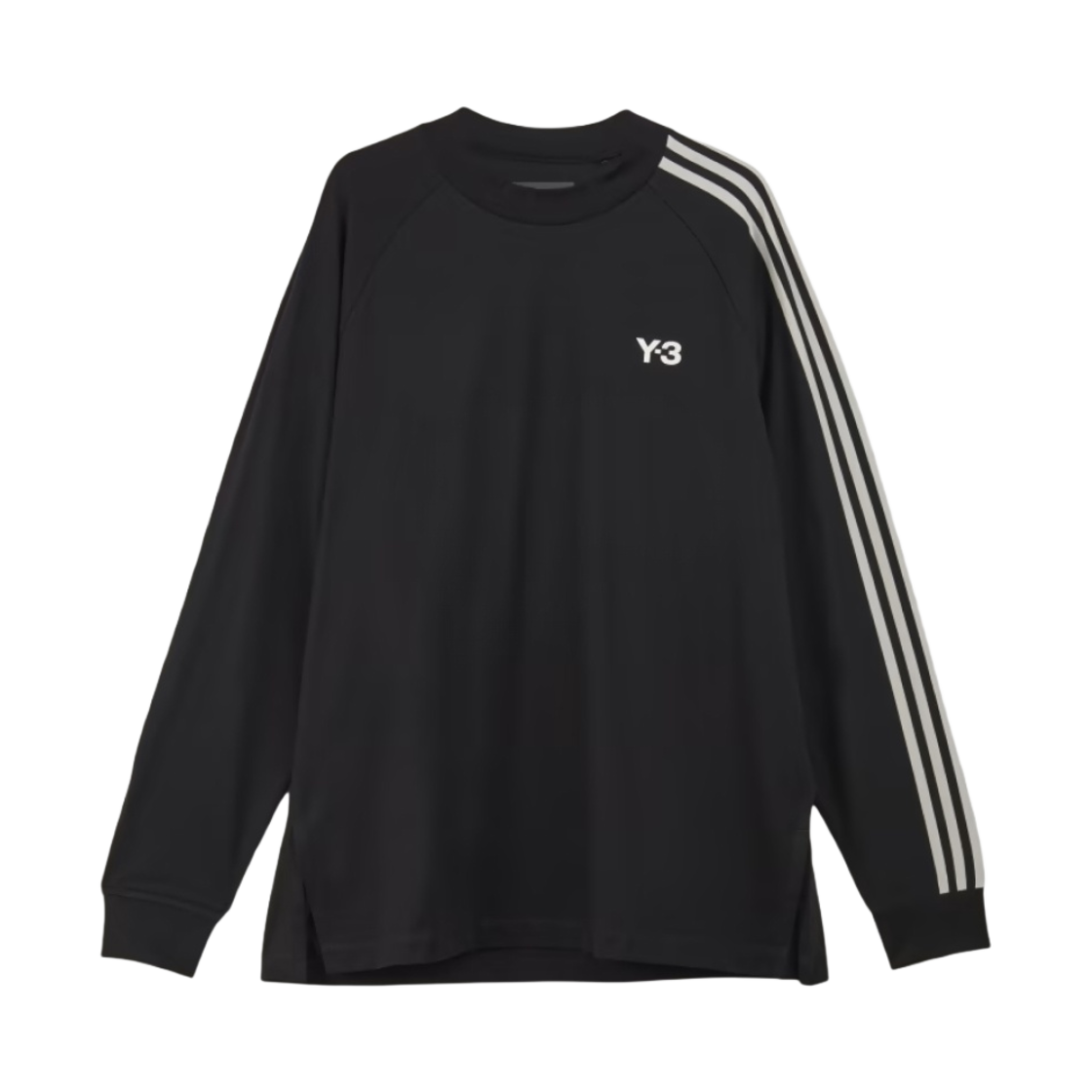 Y-3 삼선 롱슬리브 티셔츠 블랙 화이트(Y-3 3-Stripes LS T-Shirt Black White)