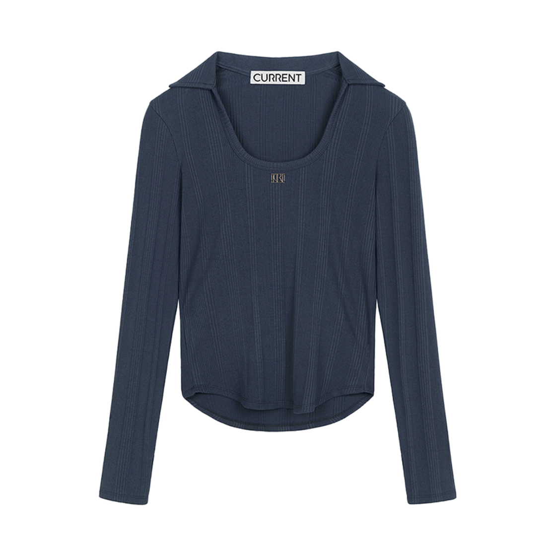 CMSFCTLW03ENAA Current Collar U Neck Long Sleeve Navy