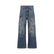 Rick Owens Drkshdw Double Cargo Jeans Washed Indigo