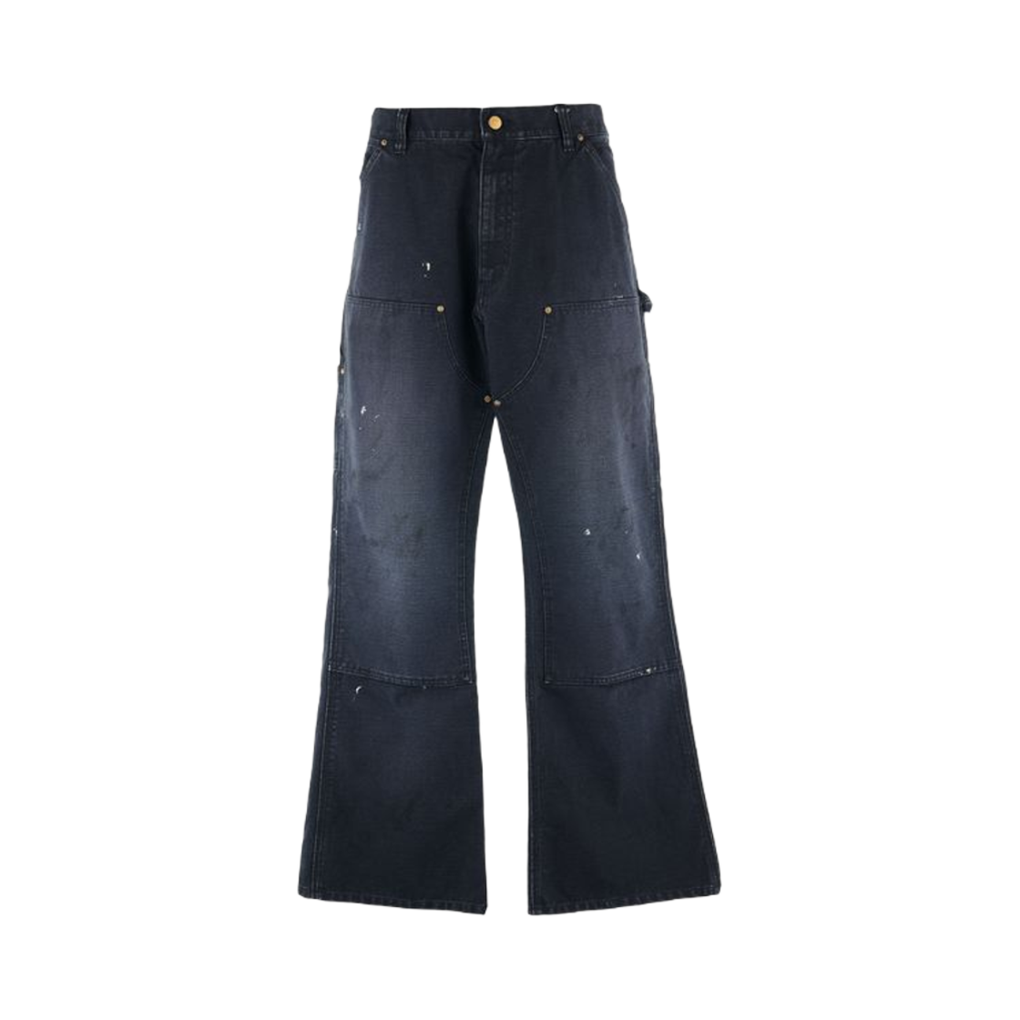 HR8-0000-065 Saint Mxxxxxx Double Knee Pants Black - 25SS