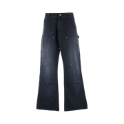 Saint Mxxxxxx Double Knee Pants Black - 25SS