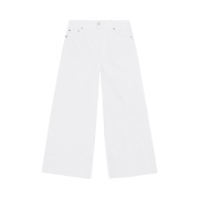 (W) Ganni Denim Cropped Jeans Bright White