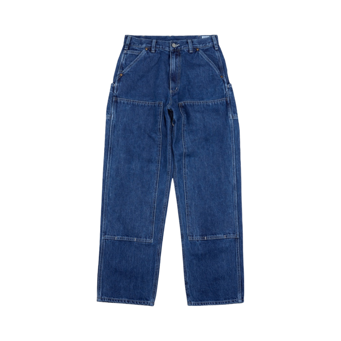 오어슬로우 5129 더블 니 유틸리티 데님 워크 팬츠 6 먼스 워시(Orslow 5129 Double Knee Utility Denim Work Pants 6 Month Wash)