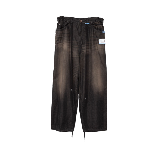 A11PT023-BLACK Maison Mihara Yasuhiro Tencel Denim Wide Pants Black