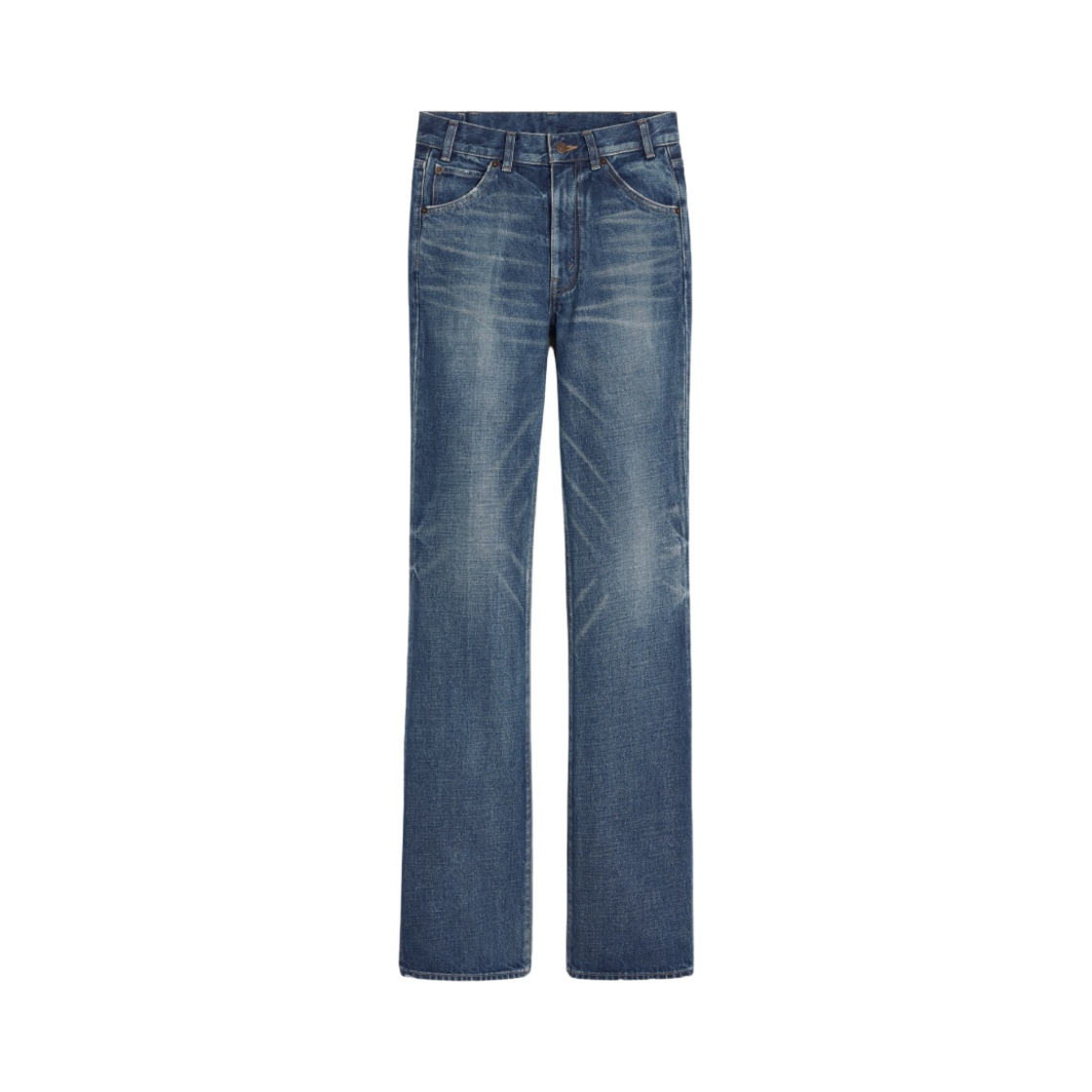 (W) 셀린느 데님 트윌 플레어드 진 다크 유니온 워시((W) Celine Flared Jeans in Denim Twill Dark Union Wash) - 1
