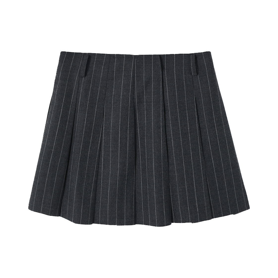 P0000BWR Tannat T/T Preppie Stripe Pleated Skirt Gray