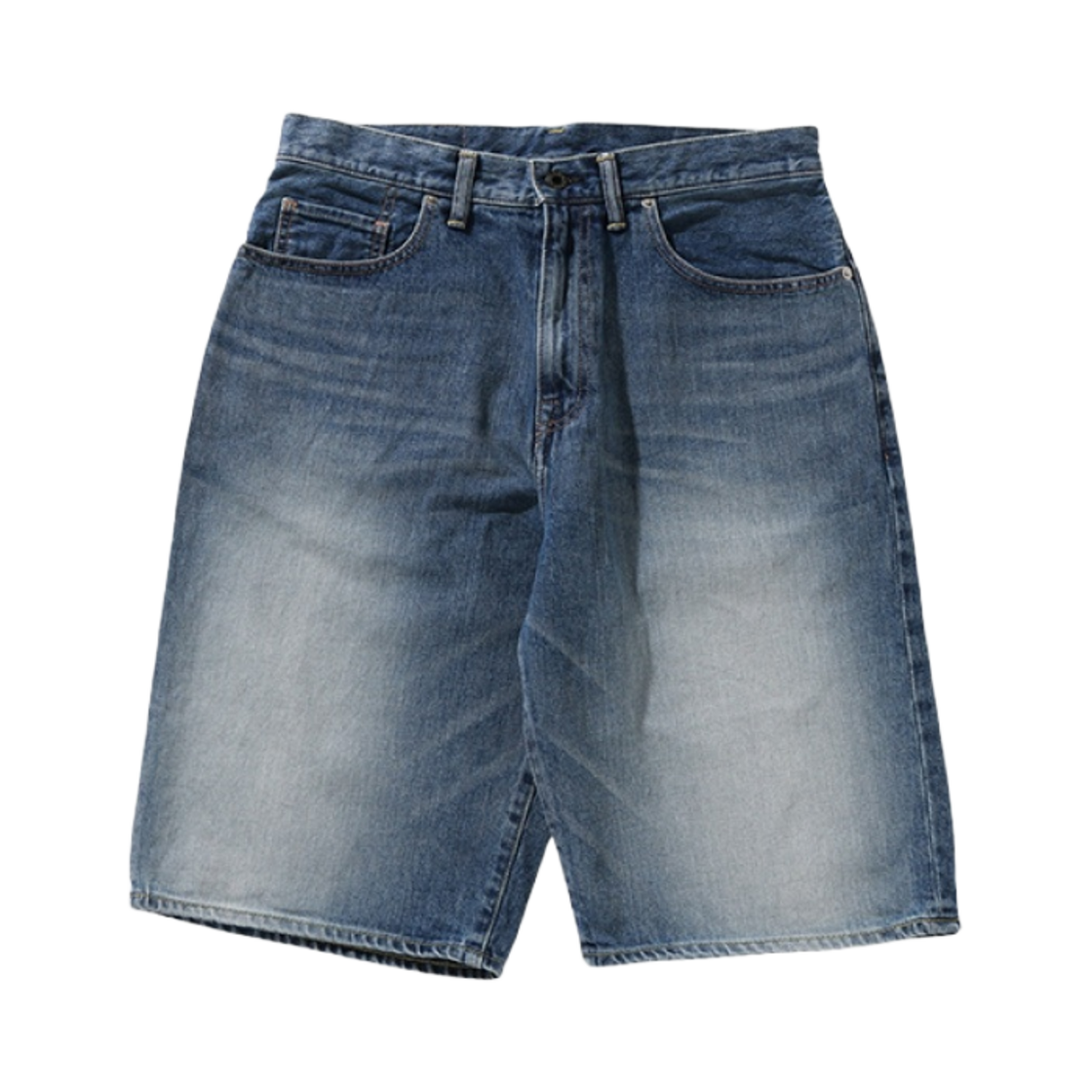베이프 컬리지 데님 쇼츠 데님(BAPE College Denim Shorts Denim) - 1