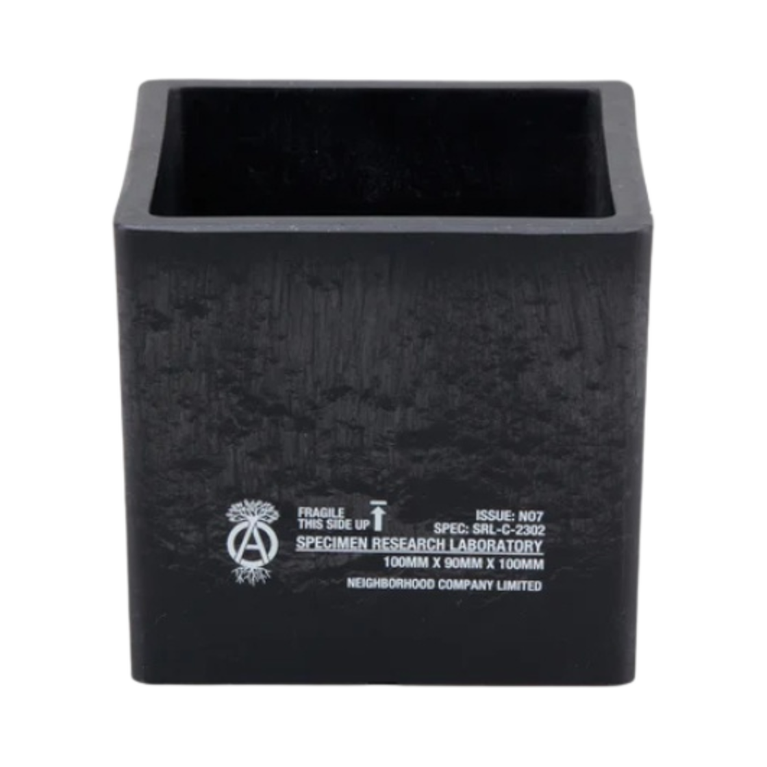 232OONH-AC02 Neighborhood SRL . Cube Type Plant Pot-M Black