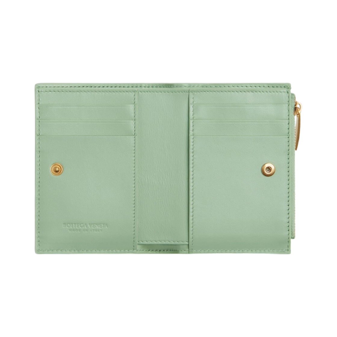보테가 베네타 스몰 지퍼 반지갑 뉴 세이지(Bottega Veneta Small Bi-Fold Zip Wallet New Sage) - 2