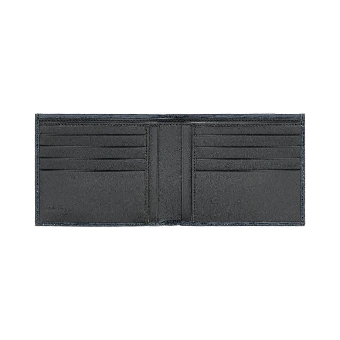 66A063-744850 Ferragamo Gancini Wallet Deep Ocean Black - #2