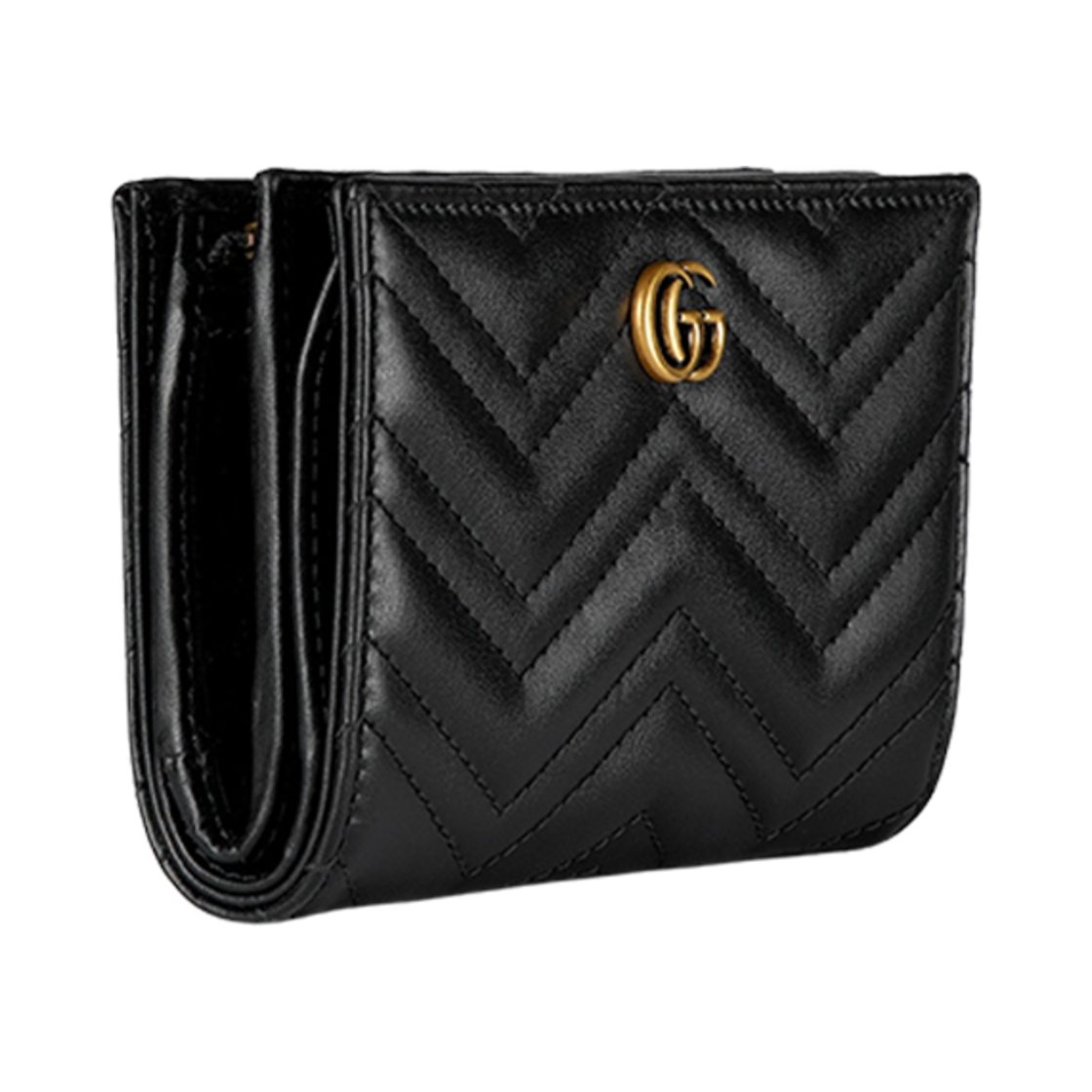 구찌 GG 마몽 지갑 블랙 레더(Gucci GG Marmont Wallet Black Leather) - 2