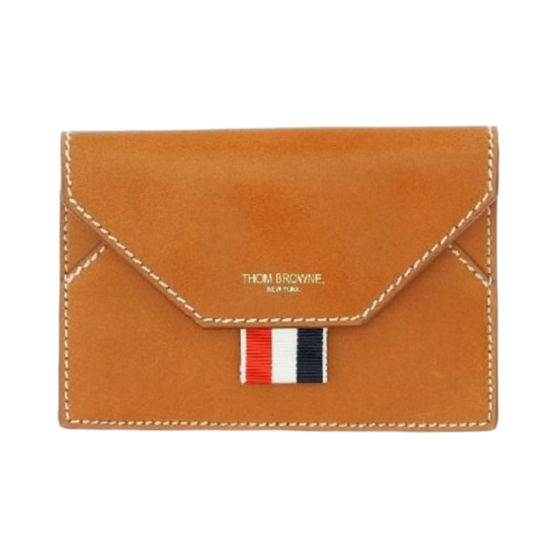 MAW215A-L0044-255 Thom Browne Vacchetta Envelope Card Holder Natural