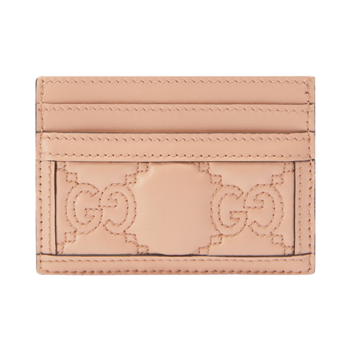 구찌 GG 마틀라세 카드 케이스 로즈 베이지 레더(Gucci GG Matelasse Card Case Rose Beige Leather) - 2