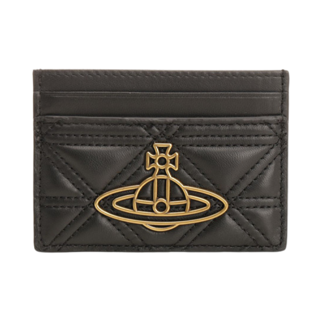 54030007W-L006U-N403 Vivienne Westwood Orb Logo Nappa Leather Card Holder Black