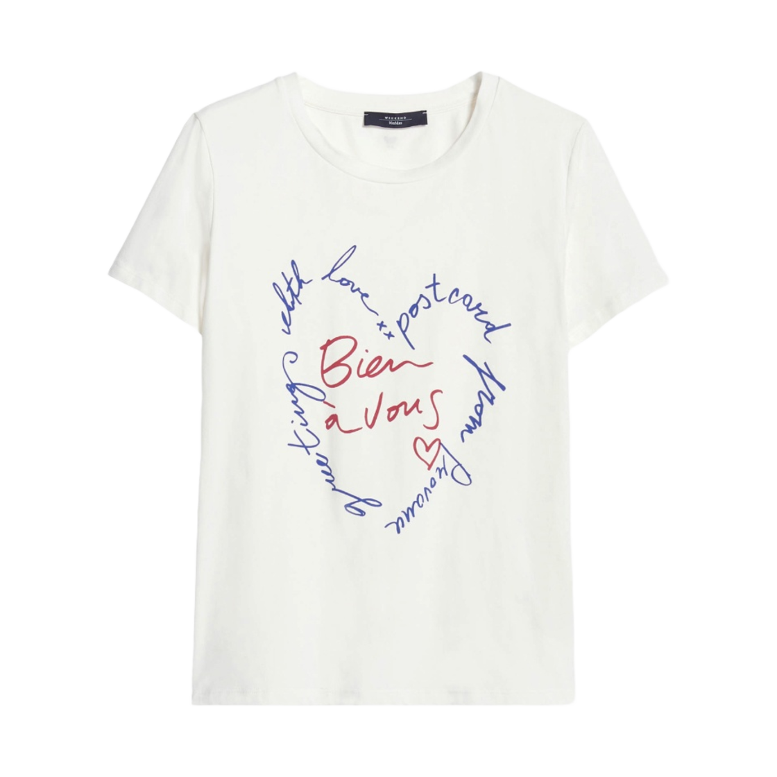 (W) 위켄드 막스마라 쵸핀 코튼 저지 티셔츠 화이트((W) Weekend Max Mara Chopin Cotton Jersey T-shirt White) - 1