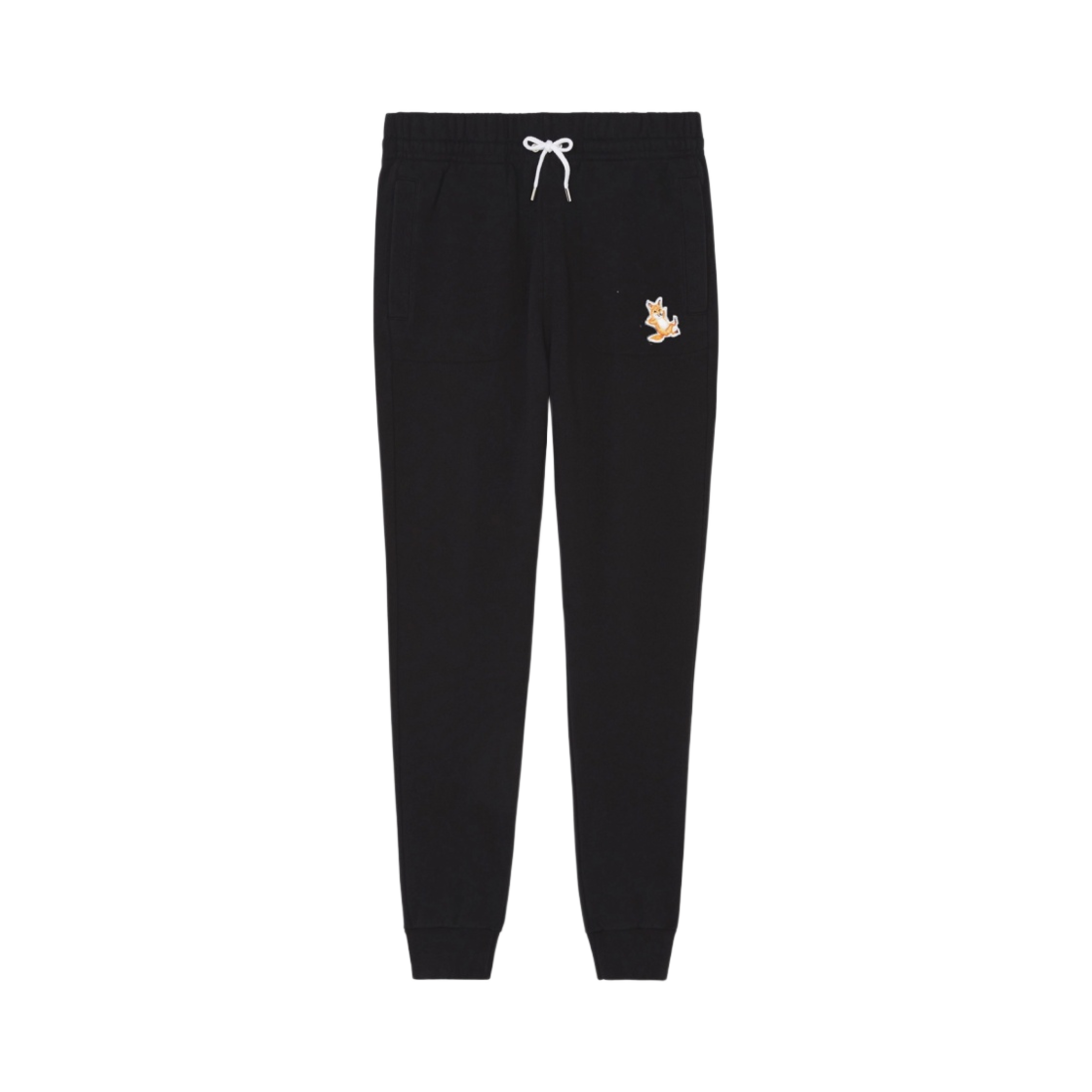 IU01308KM0001-P199 Maison Kitsune Chillax Fox Patch Classic Jogger Pants Black