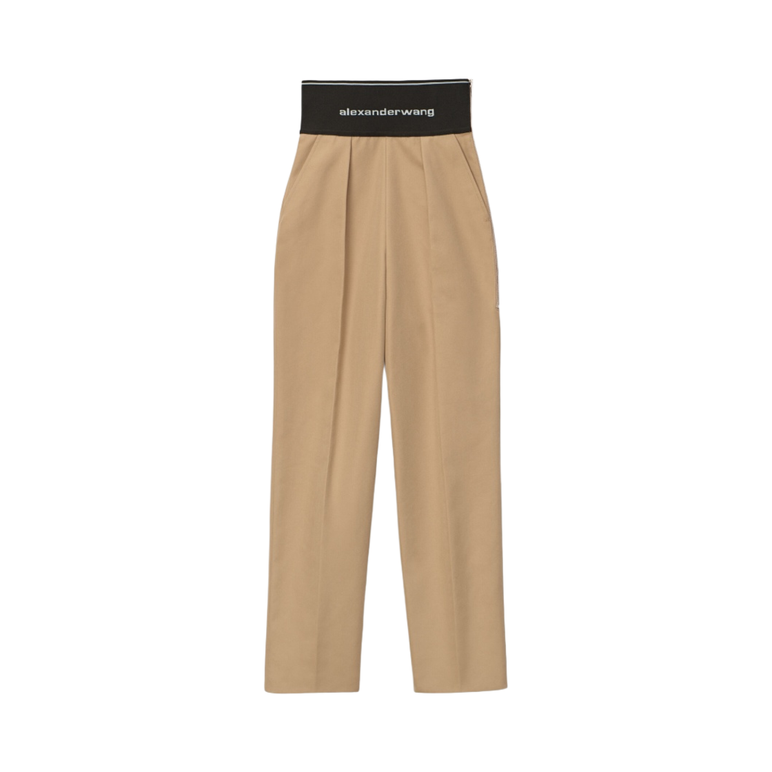 1WC2214345282 (W) Alexander Wang Straight Leg Trouser in Cotton Tailoring Chino Beige