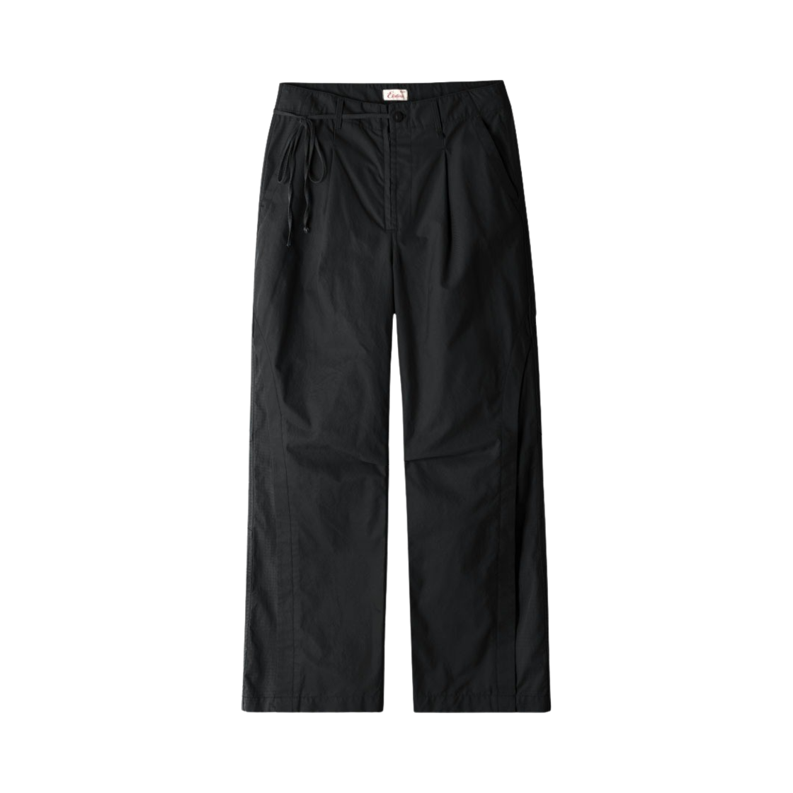 이티씨이 커브드 사이드 스트랩 팬츠 블랙