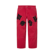 Supreme Old English Canvas Double Knee Painter Pant Red - 25SS