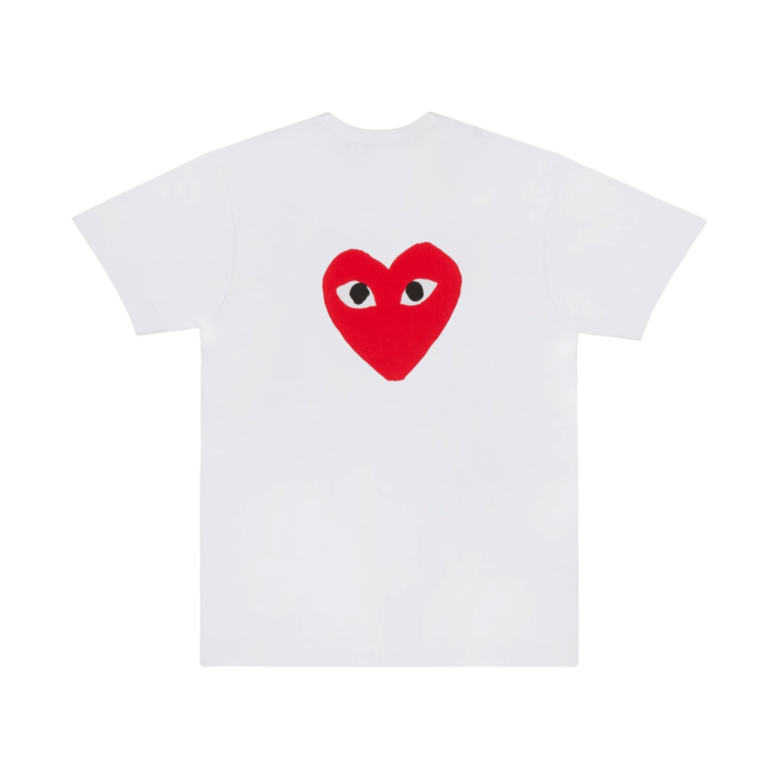 (W) 플레이 꼼데가르송 레드 더블 하트 티셔츠 화이트((W) Play Comme des Garcons Red Double Heart T-Shirt White) - 2
