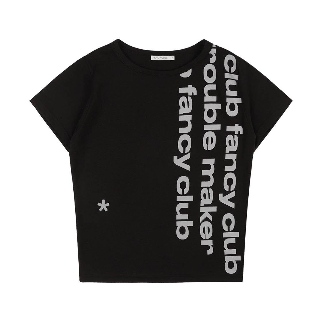 팬시클럽 베이워치 크롭 티 블랙