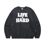 Thevinylhouse Life Is Hard Sweatshirt Charcoal
