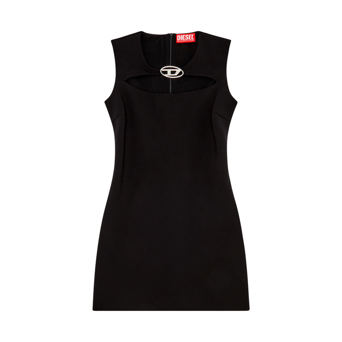 (W) 디젤 D-림스 숏 컷아웃 드레스 밀라노 니트 블랙