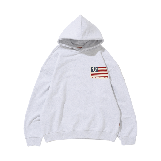 TRA1THU001MLM True Religion Old Glory MK2 Hoodie Melange Grey